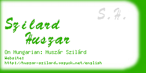 szilard huszar business card