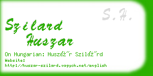 szilard huszar business card